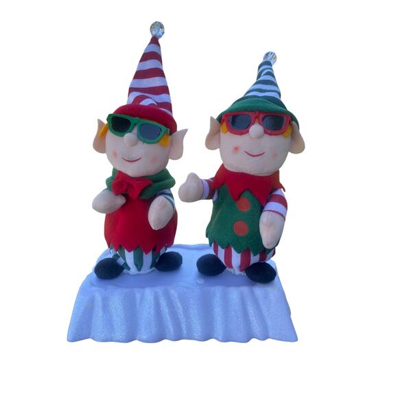 Musical Dancing Elves Rocking Jingle Bells With Lights Movement and Sound - Picture 1 of 7